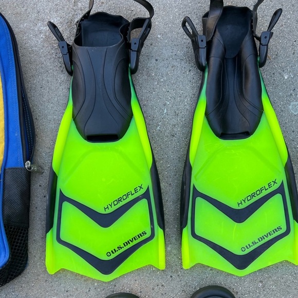 US DIVERS HYDROFLEX SNORKEL MASK FINS GEARBAG SNORKELING MOUTHPIECE MESH BAG MEN - Picture 5 of 8